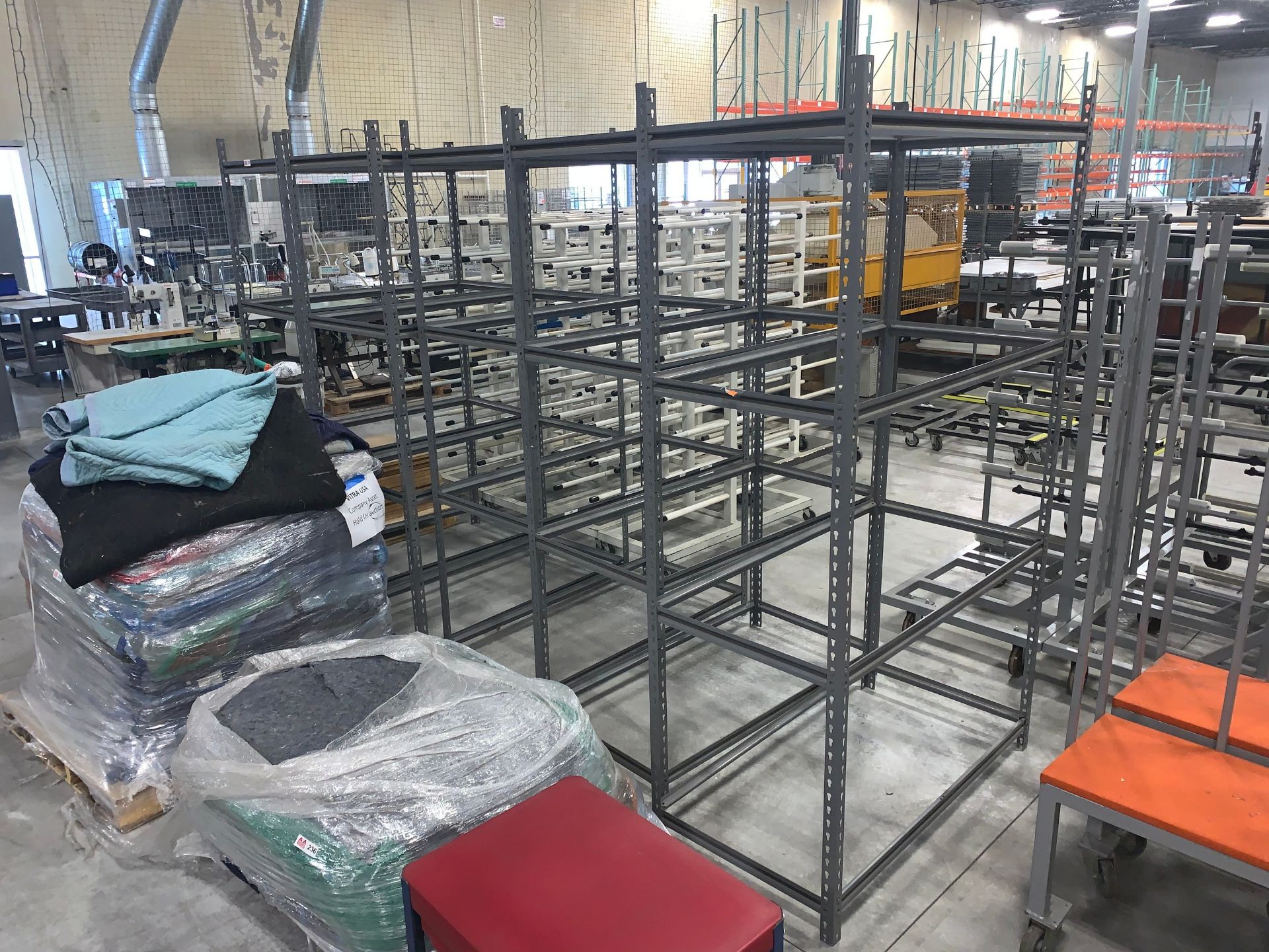 Lot including (6) Material Racks with Pallet of Shelves