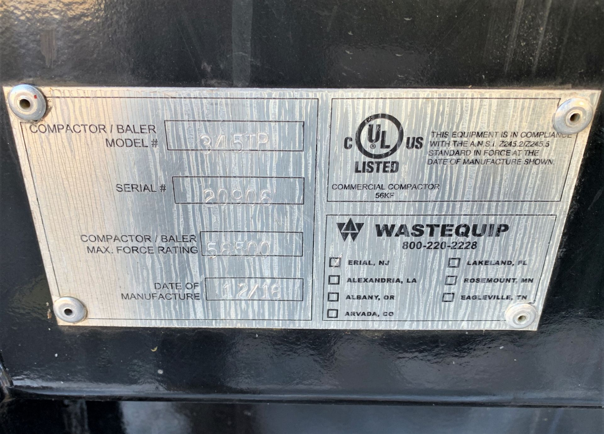 Wastequip Precision Series Stationary Compactor - Image 8 of 8
