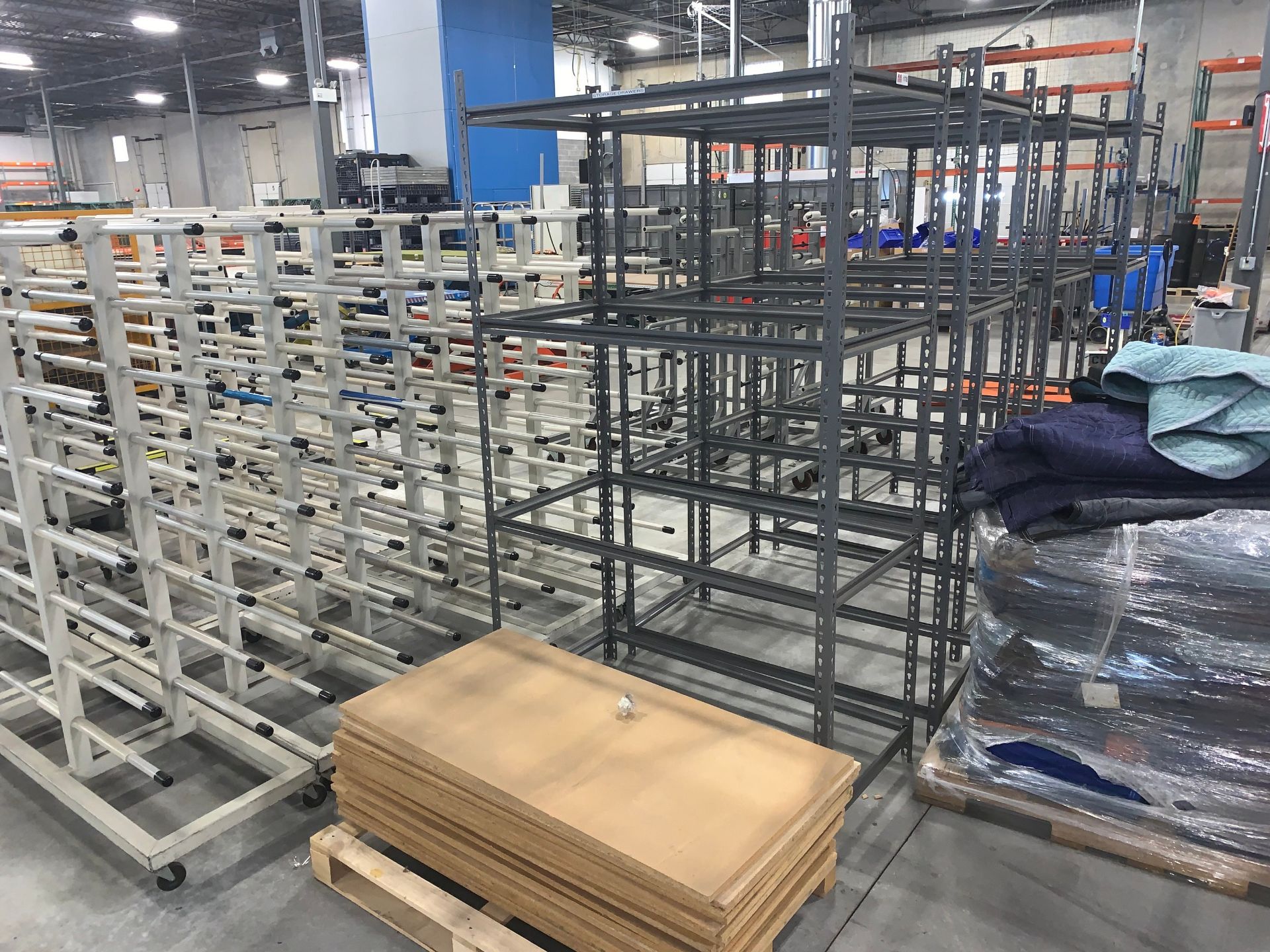 Lot including (6) Material Racks with Pallet of Shelves - Image 2 of 2