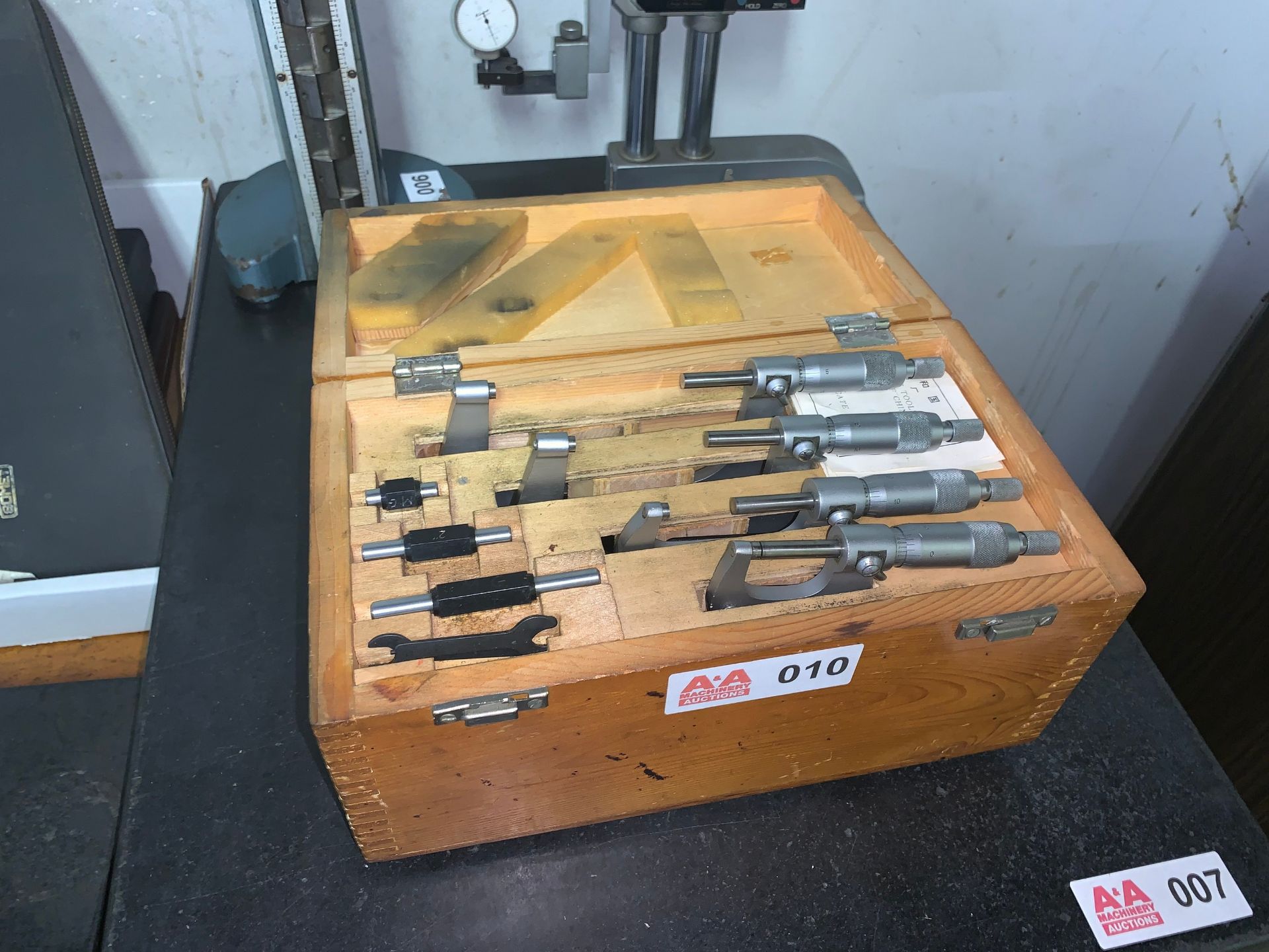 Box with (4) Chuan Brand Micrometers