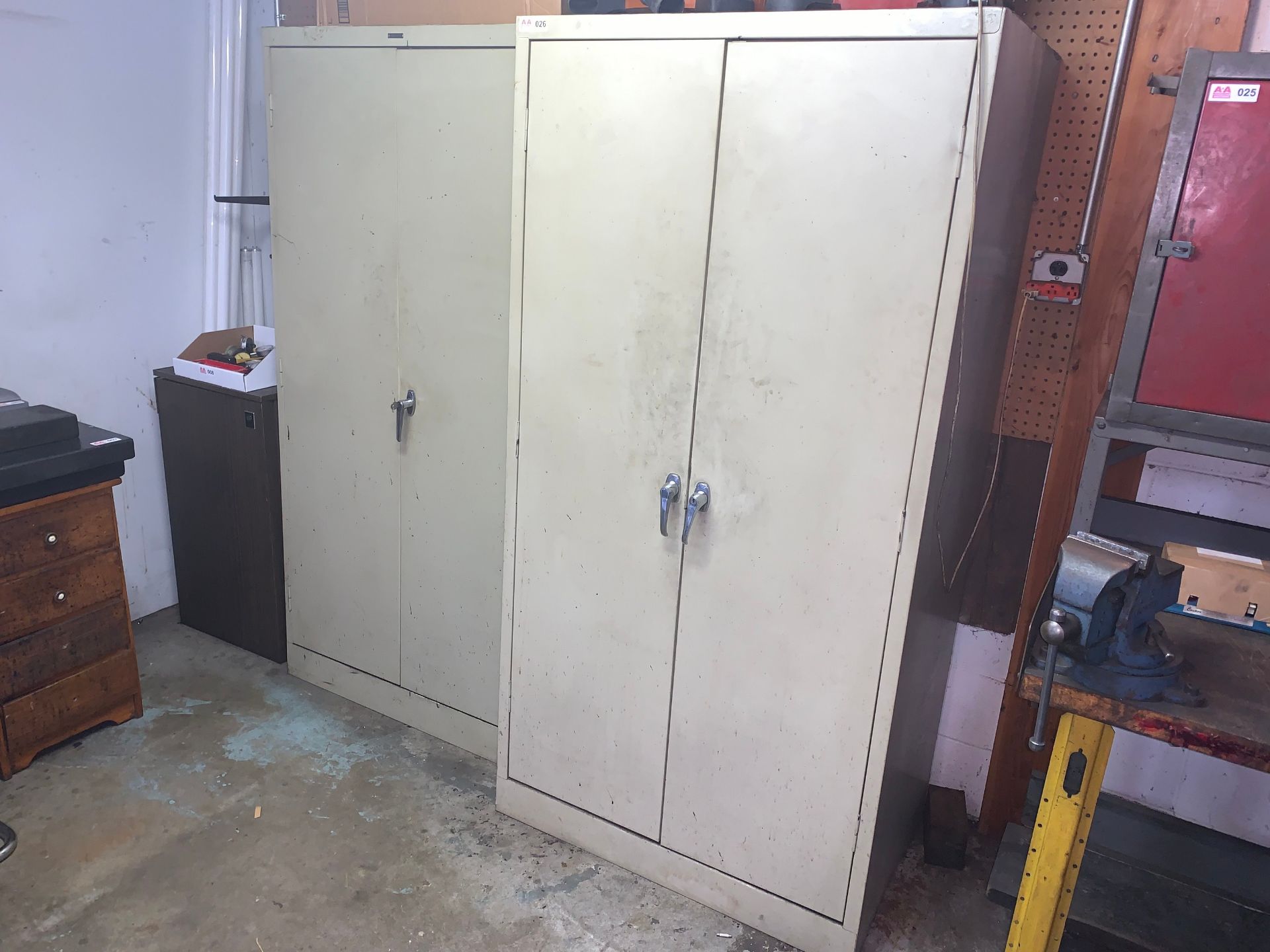 Lot with (2) Metal 2-Door Storage Cabinets