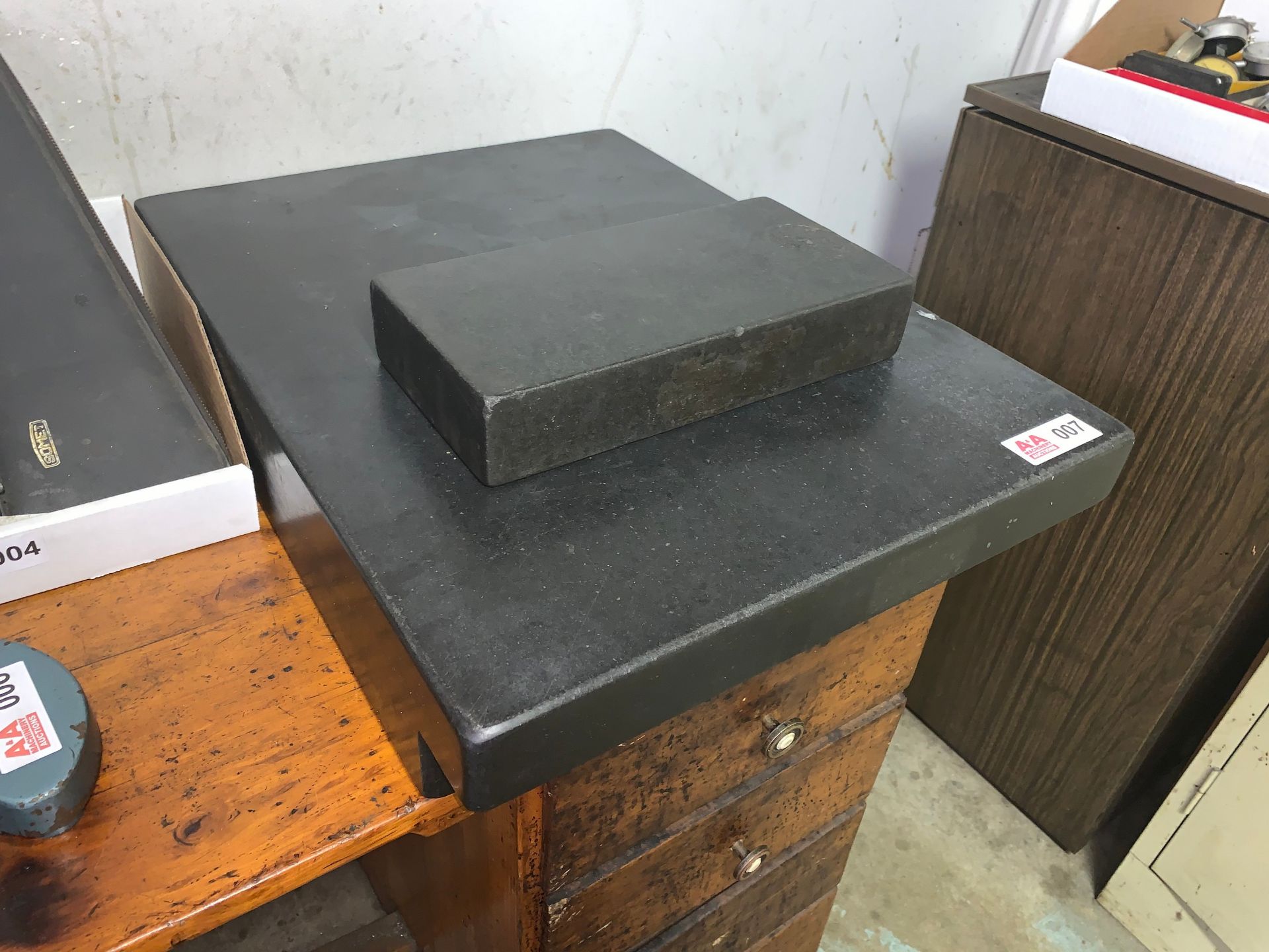 Lot with (2) Black Granite Surface Plates