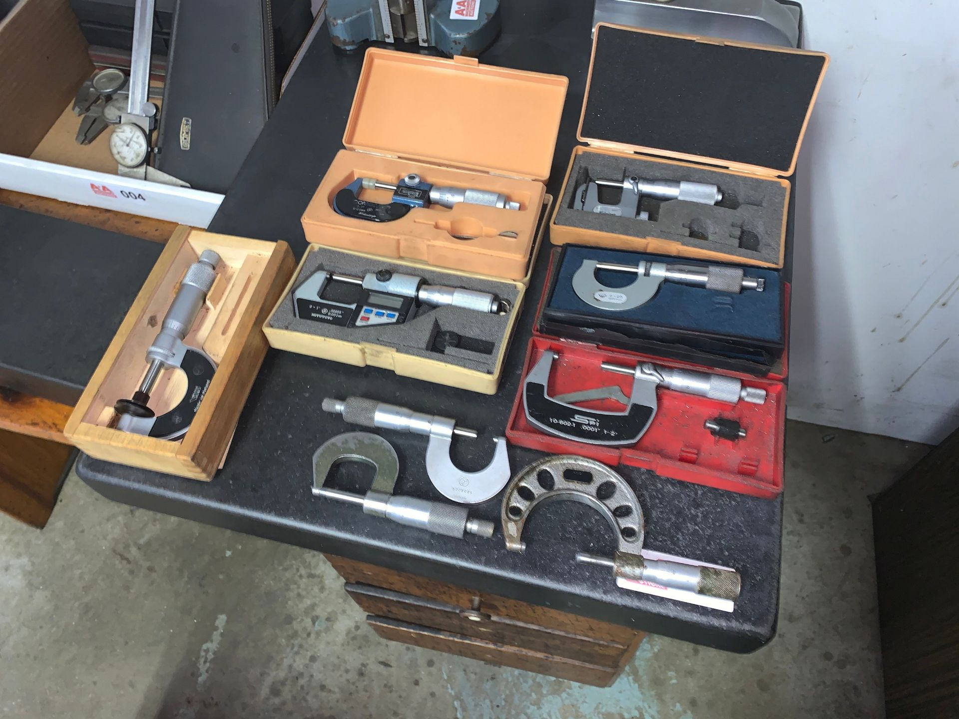 Lot with (9) Various Size and Make Micrometers - Image 2 of 3