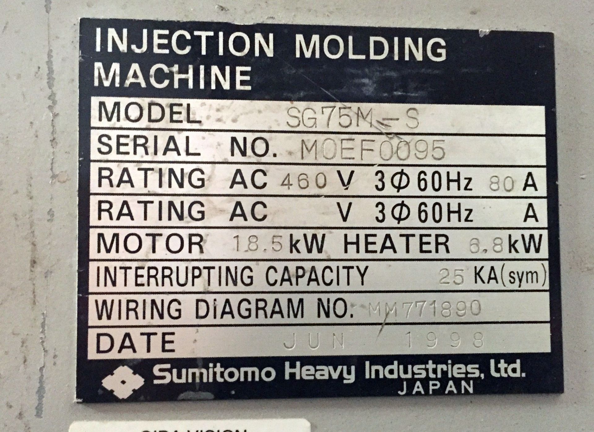Sumitomo 75-Ton Injection Mold Machine - Image 13 of 13