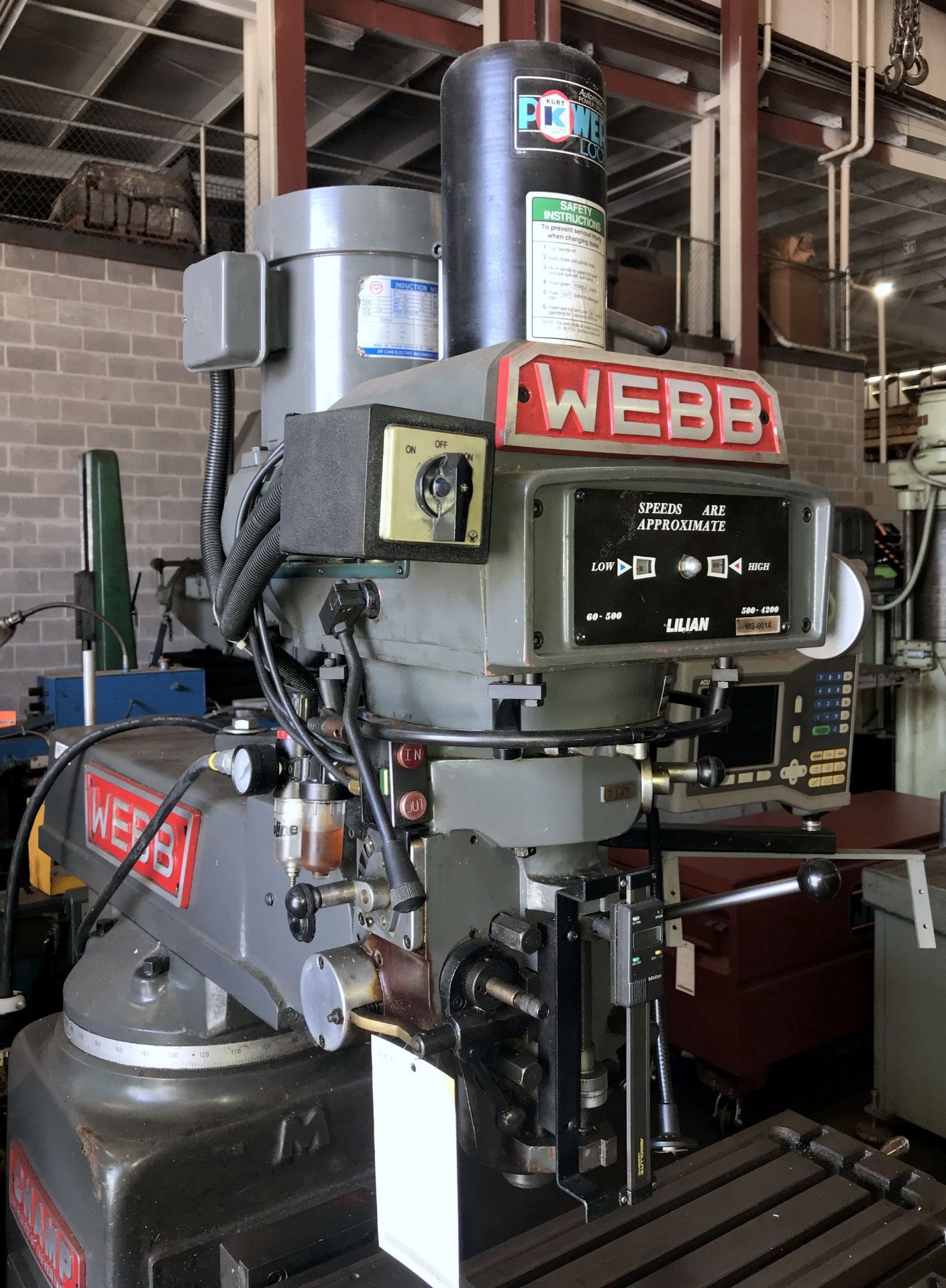 Webb Champ 3Hp Vertical Milling Machine - Image 6 of 15