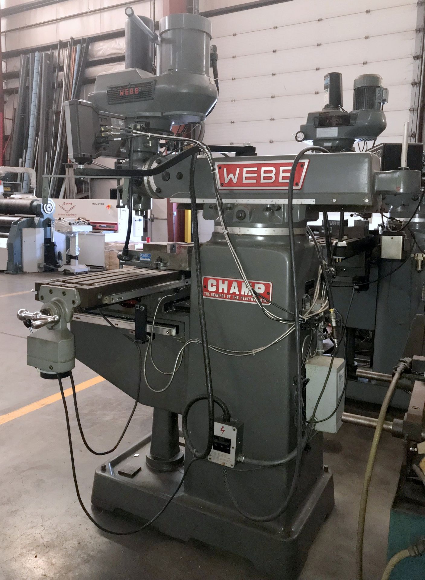 Webb Champ 3Hp Vertical Milling Machine - Image 4 of 15