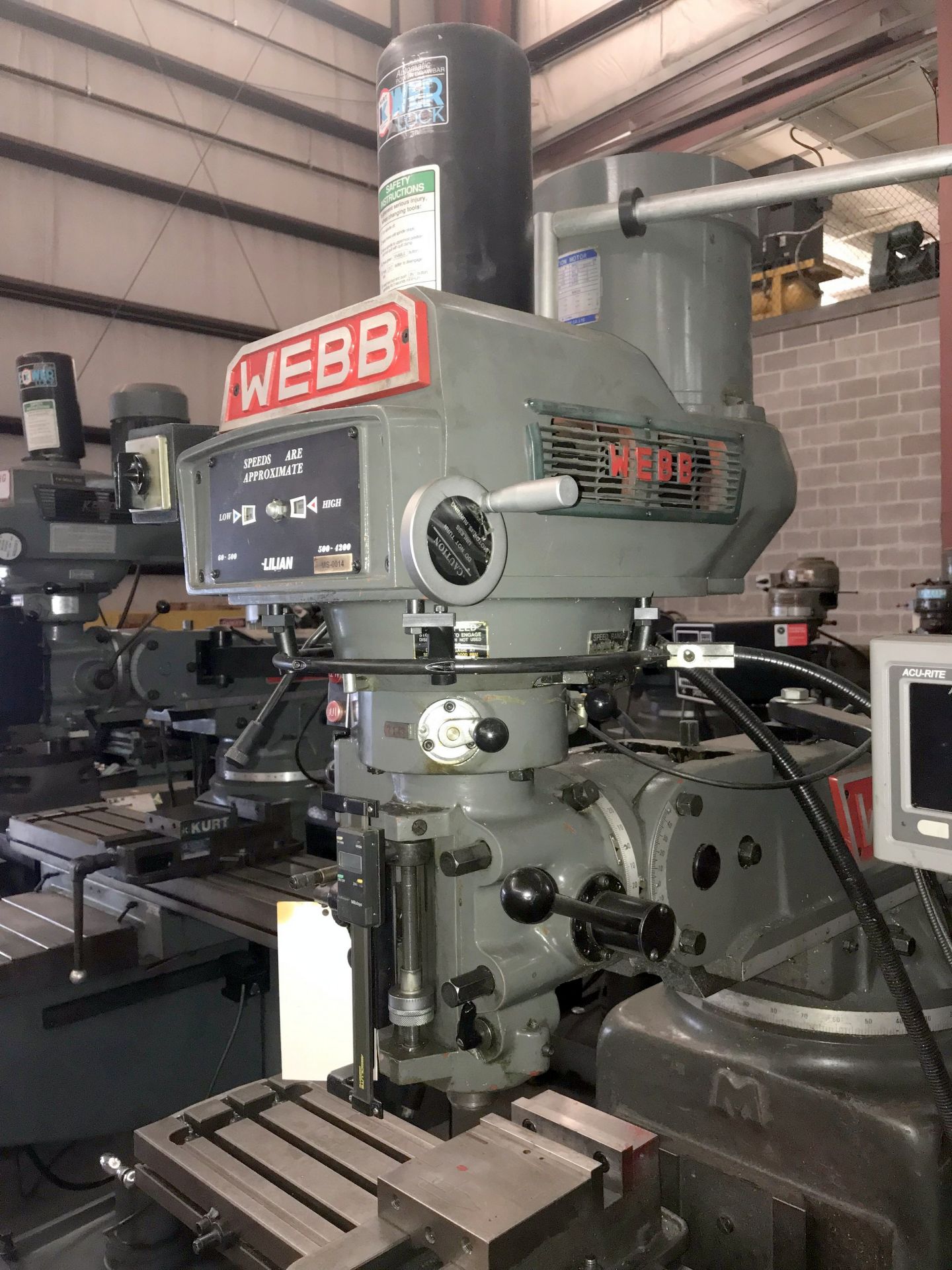 Webb Champ 3Hp Vertical Milling Machine - Image 7 of 15