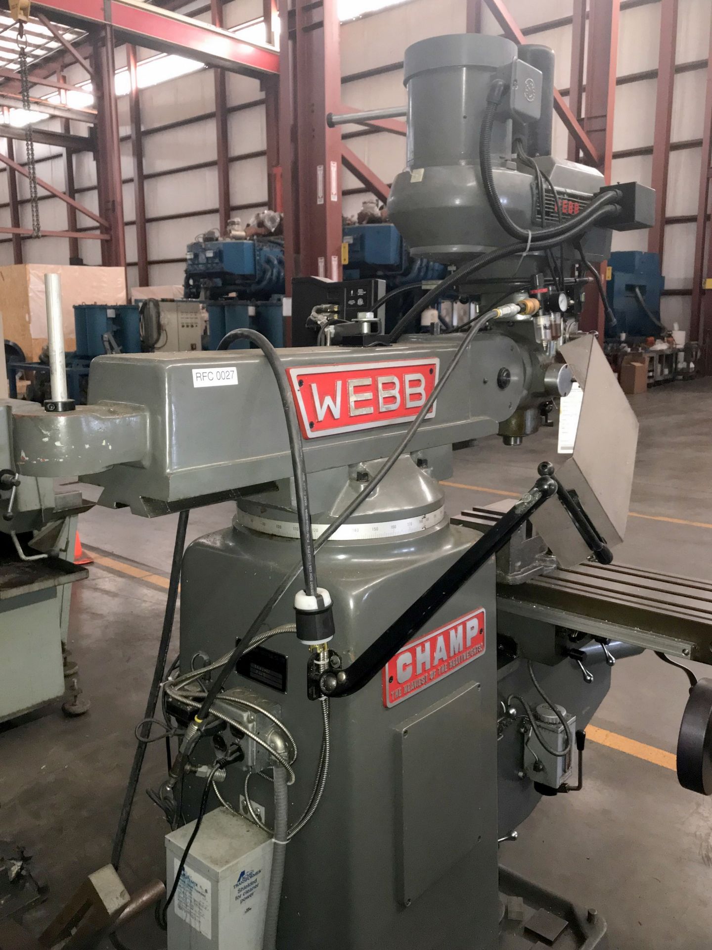 Webb Champ 3Hp Vertical Milling Machine - Image 5 of 15