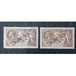 KG V 1934 re-engraved seahorse 2s/6d mint (2)