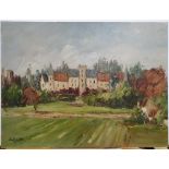 Etienne BELLAN (1922-2000) impressionist impasto oil on canvas, "French houses", signed, unframed,