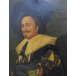 Indistinctly signed, early 20thC oil on canvas, "The Laughing Cavalier" after the original by