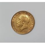 George V 1913 half sovereign, 4 grams, 22ct gold