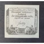 French Revolution 1792 - 50 Sols bank-note