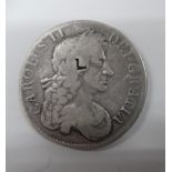 Charles II (1660-1685) 1681 silver crown, with L stamp