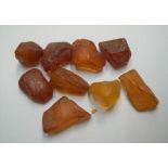 Quantity of raw uncut spessartite Garnets