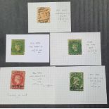 QV St Helena & St Vincent stamps to include St Helena six pence over-print to 1d unused etc (5)