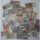 Large quantity of world banknotes