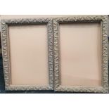 Pair of Edwardian gesso frames, internal measurements 38 x 59 cm