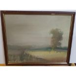 Jean-Baptiste GRANGER (1911-1974) watercolour "Misty countryside scene", unsigned, thin framed,