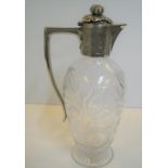 Mappin & Webb 1898 Sheffield silver claret jug, 27 cm high