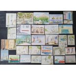 Large quantity of South of France watercolours - many in manner of Raoul Dufy (29), many