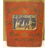 Early 20thC, Army & Navy postcard album (160+ postcards)