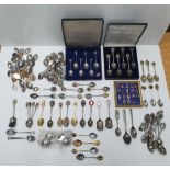 Large collection of white metal commemorative spoons, mostly Royal family related (Qty)