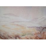 1979 Mall Galleries exhibited watercolour "First snow, Hard Knott pass" by John Darlison, signed,