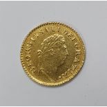 1800 George III Third Guinea Gold Coin, 2.8 grams, 17mm in diameter