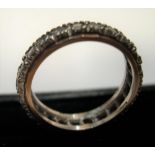 9ct white & rose gold & diamond eternity ring, Approx 3.5 grams gross, size L