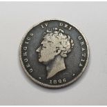 George IV 1826 silver shilling