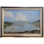 Maybeth Macfarlane (Ireland, active 1960s/70s) 1967 oil on canvas "Lough Swilly, Co Donogal", signed