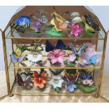 Franklin Mint 1980s "Butterflies of the world" by Brian Hargreaves in lovely collectors case &
