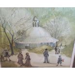 Susan M Ridyard 1979 watercolour "Old Harrogate", signed and dated, The w/c measures 36 x 26 cm