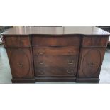 Vintage Sideboard, Darkwood finish 86 x 202 x 58cm.