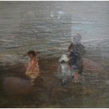 Reginald GAMMON (1921-2005) impressionist small oil "Children paddling", unsigned, framed, The oil