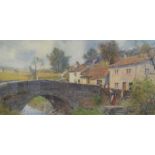 Arthur NETHERWOOD (1864-1930) watercolour "The bridge at Hebden near Grassington, Yorkshire",