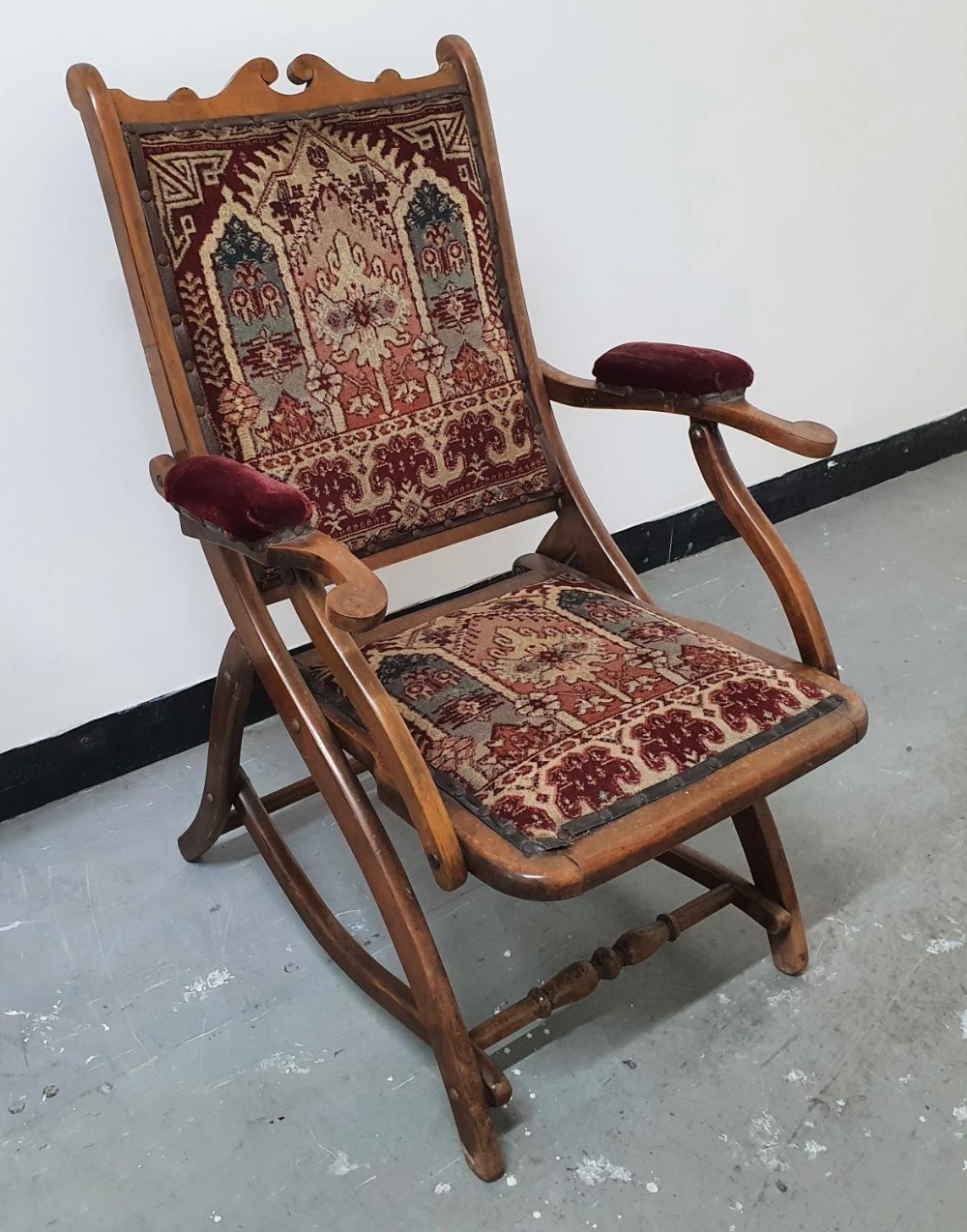 Victorian campaign chair, 87 x 58 x 62 cm - Image 2 of 5