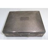 Vintage silver coated cigarette box, Gross weight 279 grams, measures 11 x 9 cm