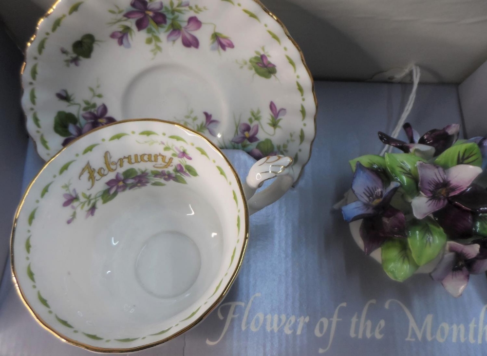 Royal Albert boxed set bone china "Flower of the month" - Image 2 of 4