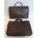 Fine quality vintage briefcase & another quality carry-bag (2)
