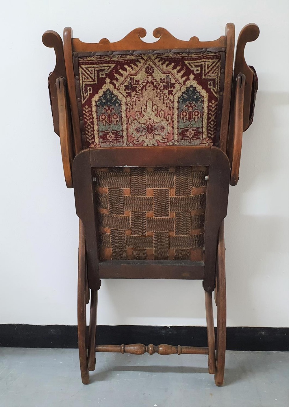Victorian campaign chair, 87 x 58 x 62 cm - Image 5 of 5