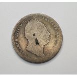 William IV 1836 silver shilling