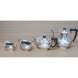 Fine quality Edwardian EPNS tea-set consisting of Tea-pot, hot-water pot , milk jug & sugar bowl (4)