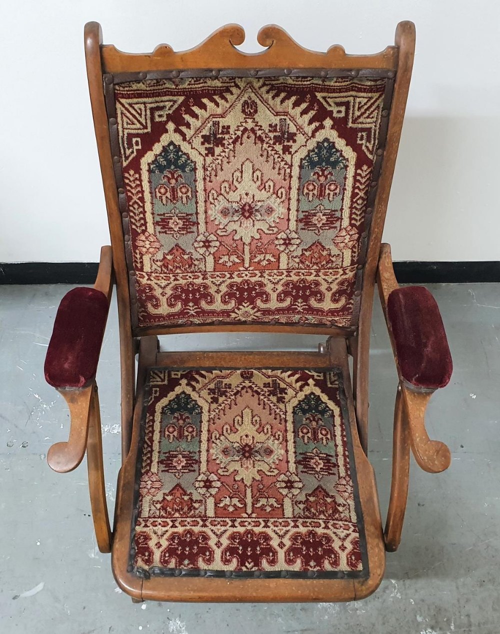 Victorian campaign chair, 87 x 58 x 62 cm - Image 3 of 5