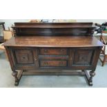 Antique hardwood sideboard, 168 cm long