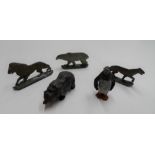 5 early 20thC metal toys to include 3 painted lead animal examples (5), Please note - The penguin