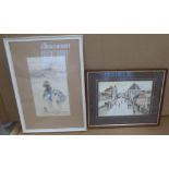 2 Susan M Ridyard 1970s watercolours, both framed (2)