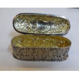 Silver trinket box, Chester 1894, 10 long & 70 grams