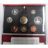 Royal Mint 1995 certificated Proof coin collection in fine red case